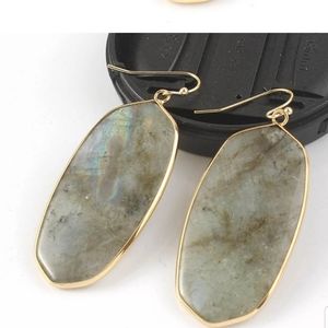 Labradorite Earrings Grey New